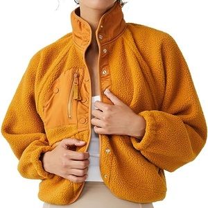 FREE PEOPLE HIT THE SLOPES FLEECE JACKET NWT